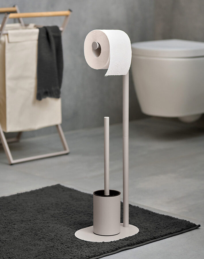 WC-Garnitur, Metall/Kunststoff, greige – Lifestyle 1