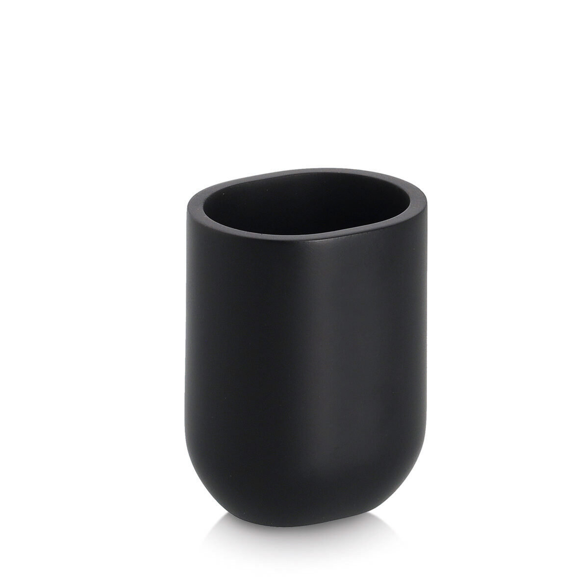Zahnputzbecher, Polyresin, schwarz