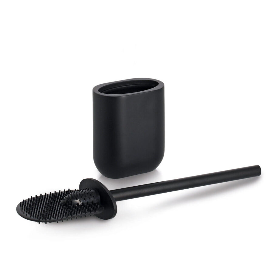 WC-Bürste, Polyresin/Edelstahl/TPR, schwarz – Ansicht 3