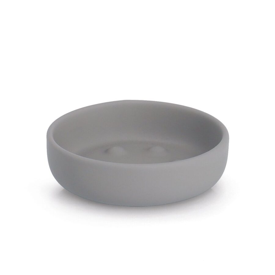 Seifenschale, Keramik, grau