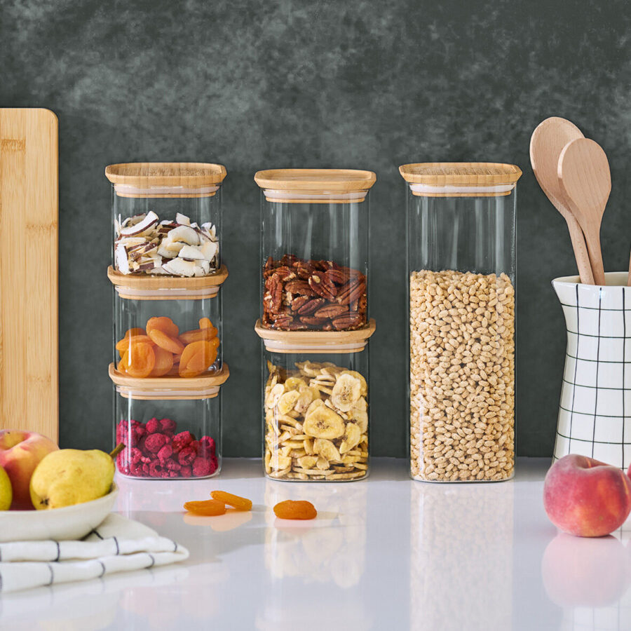 Vorratsglas-Set, 6-tlg. mit Bambusdeckeln – Lifestyle 1