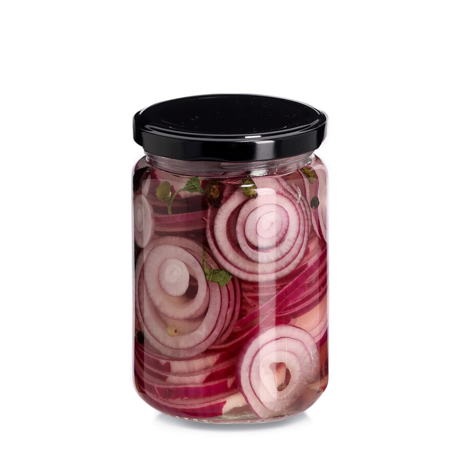 Einmachglas mit Metalldeckel, 350 ml, schwarz – Ansicht 2