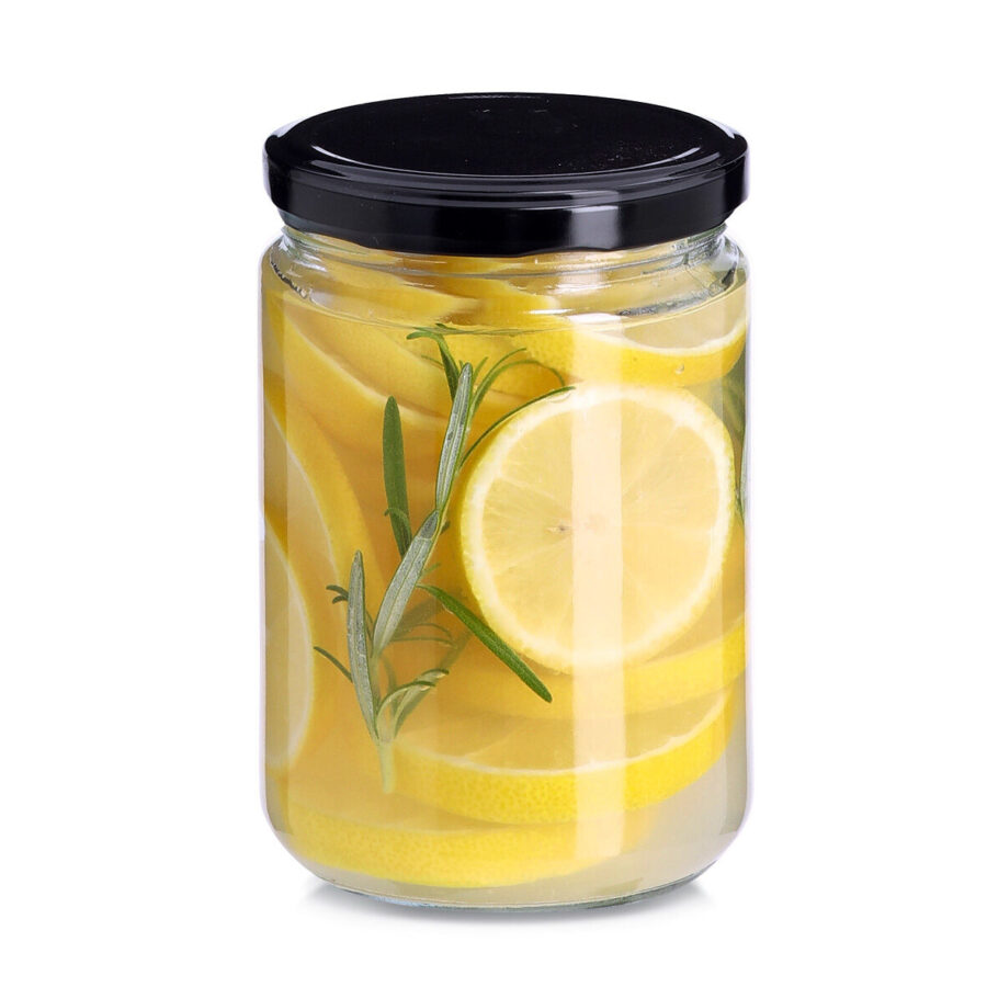 Einmachglas mit Metalldeckel, 550 ml, schwarz – Ansicht 3