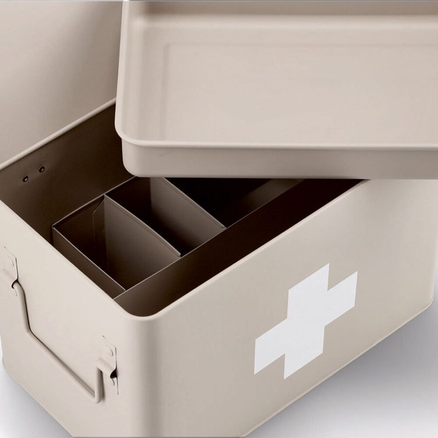 Medizinbox, Metall, beige – Ansicht 2