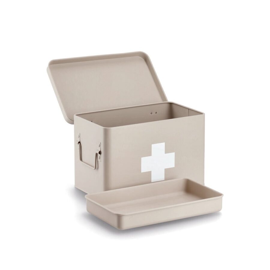Medizinbox, Metall, beige – Ansicht 3