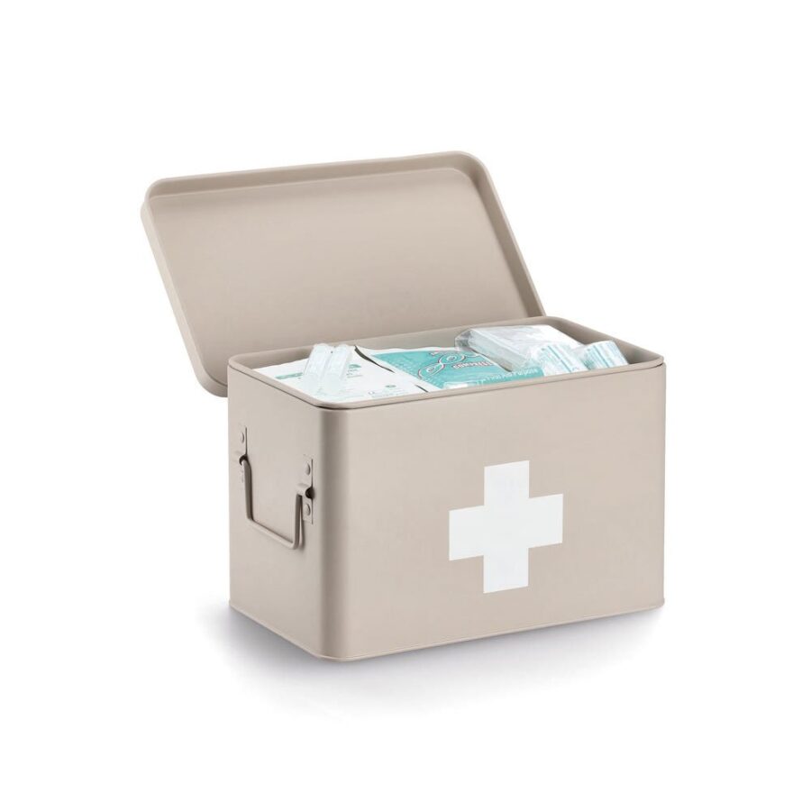 Medizinbox, Metall, beige – Ansicht 5