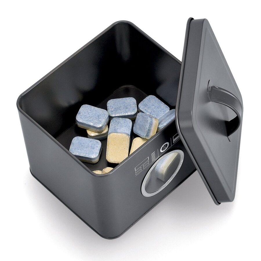 Waschpulver-Box, Metall, anthrazit – Ansicht 2