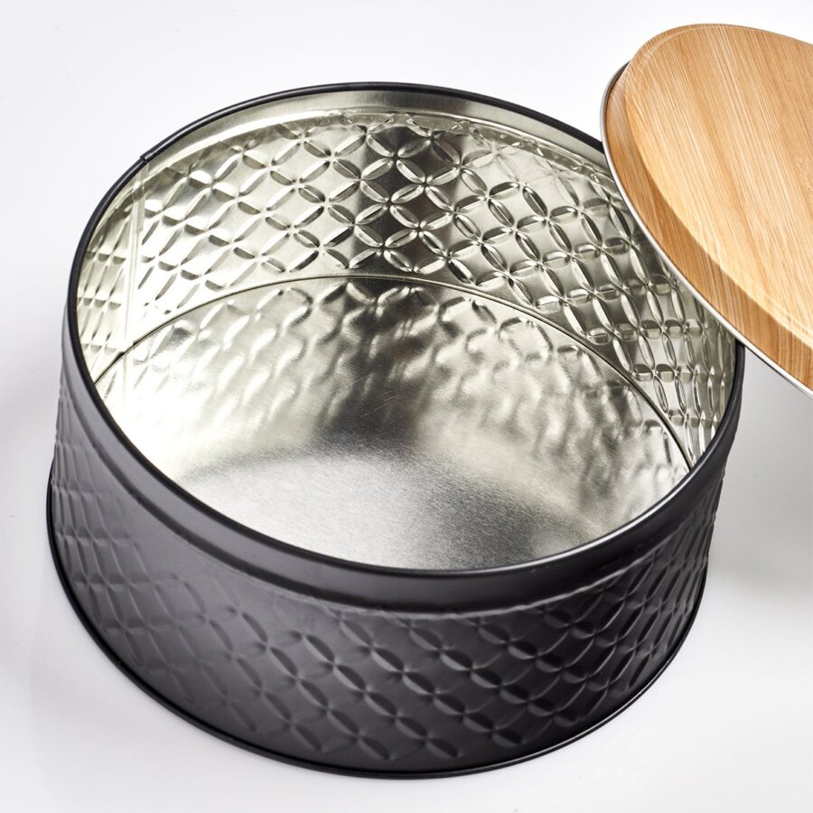 Vorratsdose "Scandi", 2000 ml, Metall, schwarz – Ansicht 2