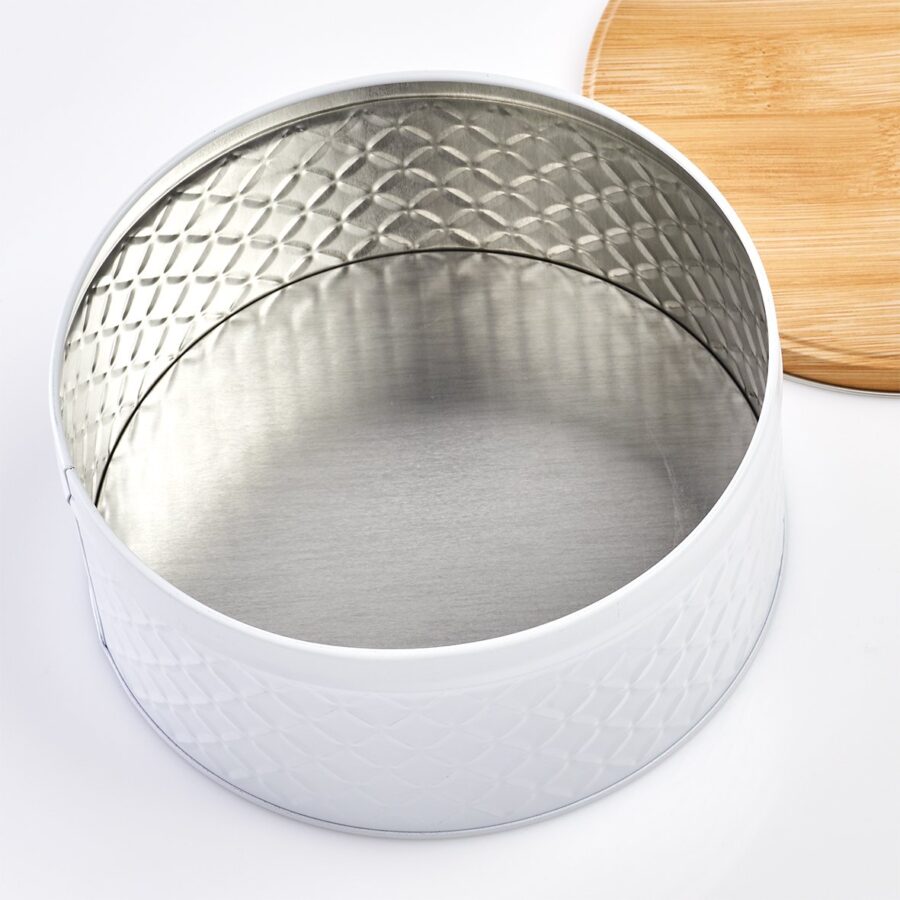 Vorratsdose "Scandi", 2000 ml, Metall, weiß – Ansicht 3