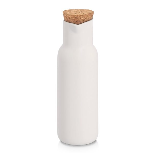 Essig-/Ölflasche, 300 ml, Keramik/Kork, weiß