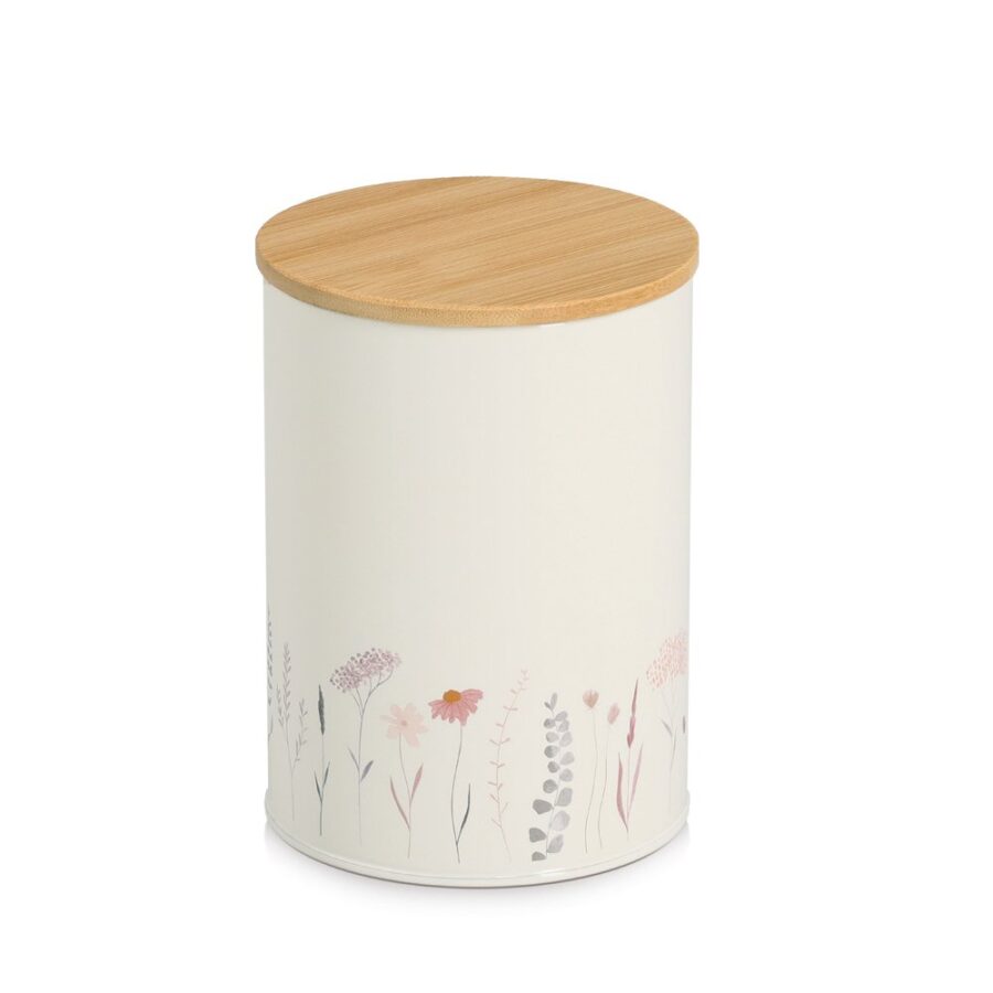 Vorratsdose m. Bambusdeckel "Flowers", 1400 ml