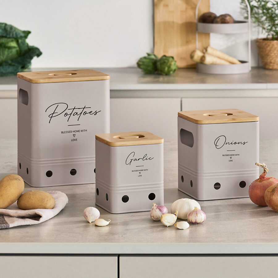 Vorratsdose "Garlic" mit Bambusdeckel, 1300 ml, – Lifestyle 1
