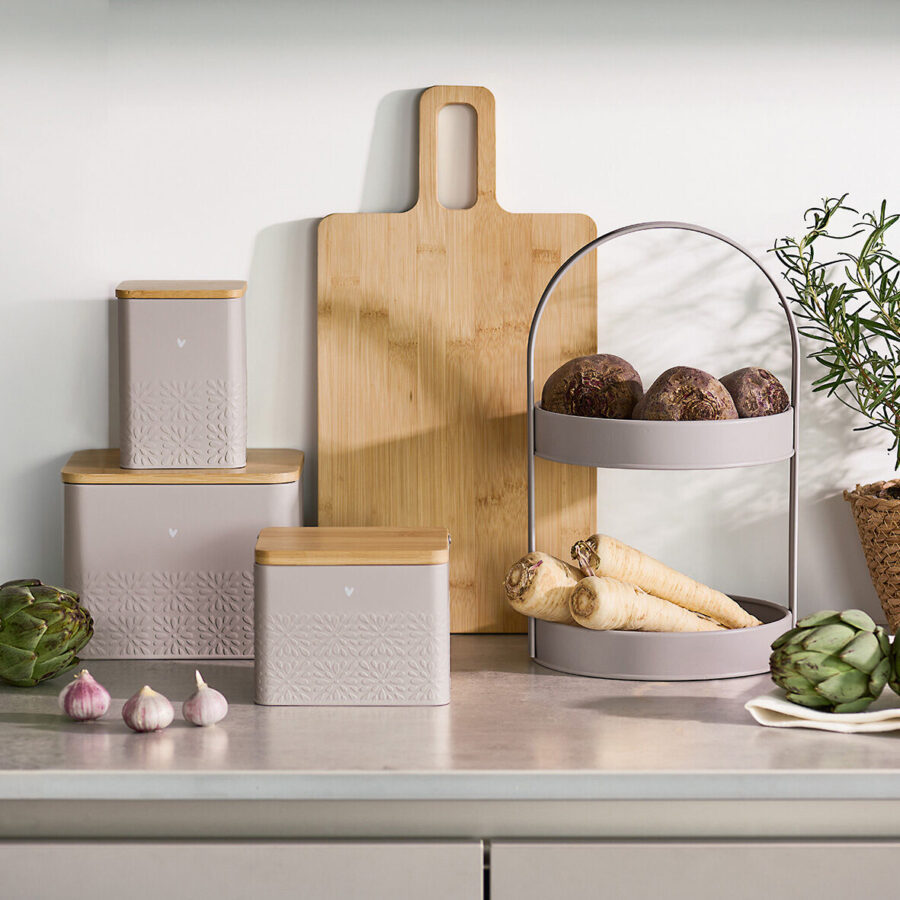 Vorratsdose "Heart" mit Bambusdeckel, 950 ml, – Lifestyle 1