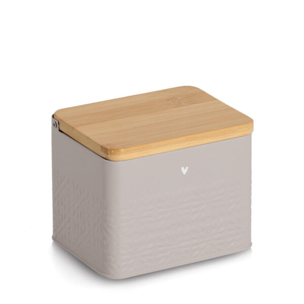 Vorratsdose "Heart" mit Bambusdeckel klappbar,