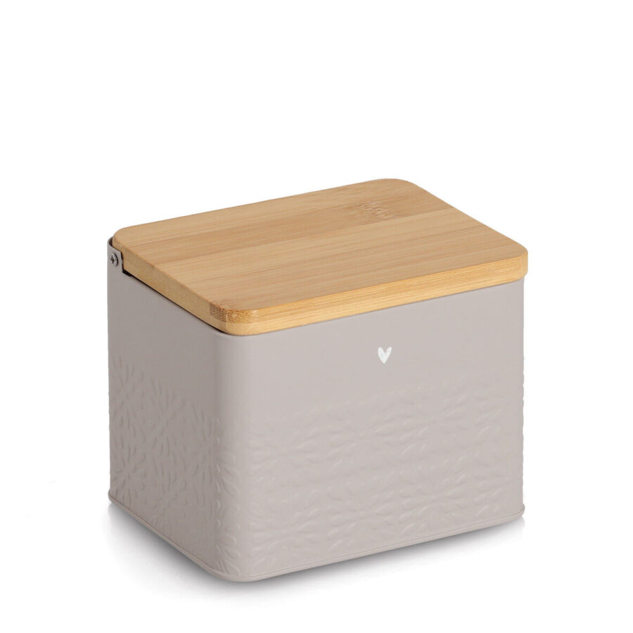 Vorratsdose "Heart" mit Bambusdeckel klappbar,