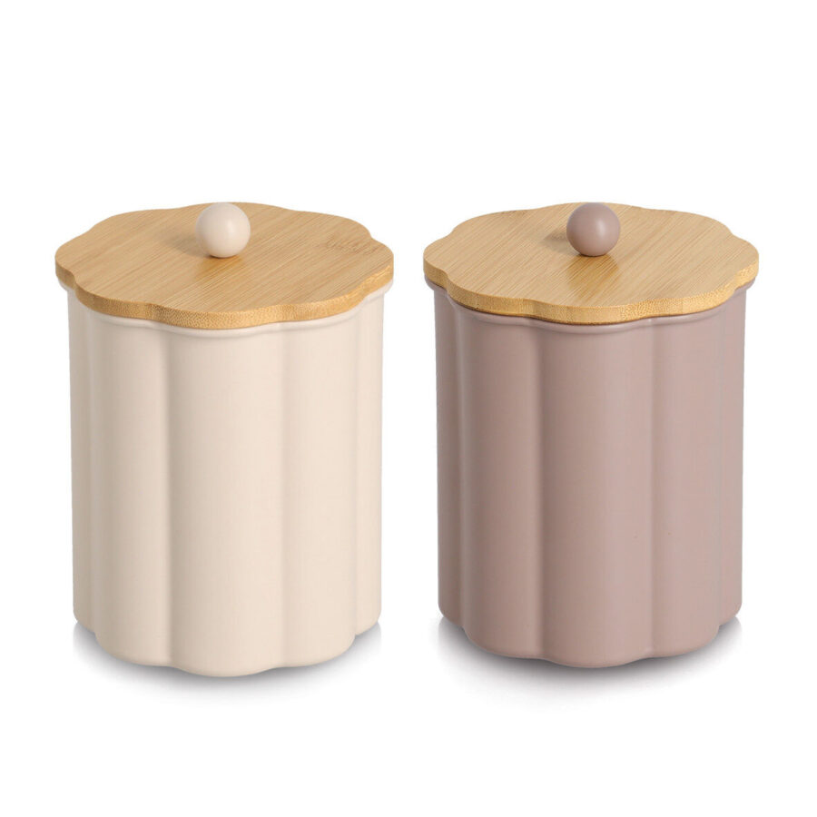 Vorratsdose mit Bambusdeckel, 1000 ml, Metall, – Ansicht 3