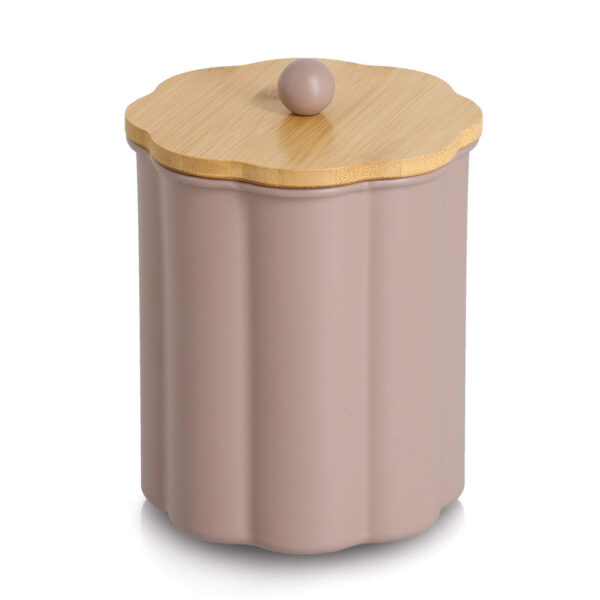Vorratsdose mit Bambusdeckel, 1000 ml, Metall,