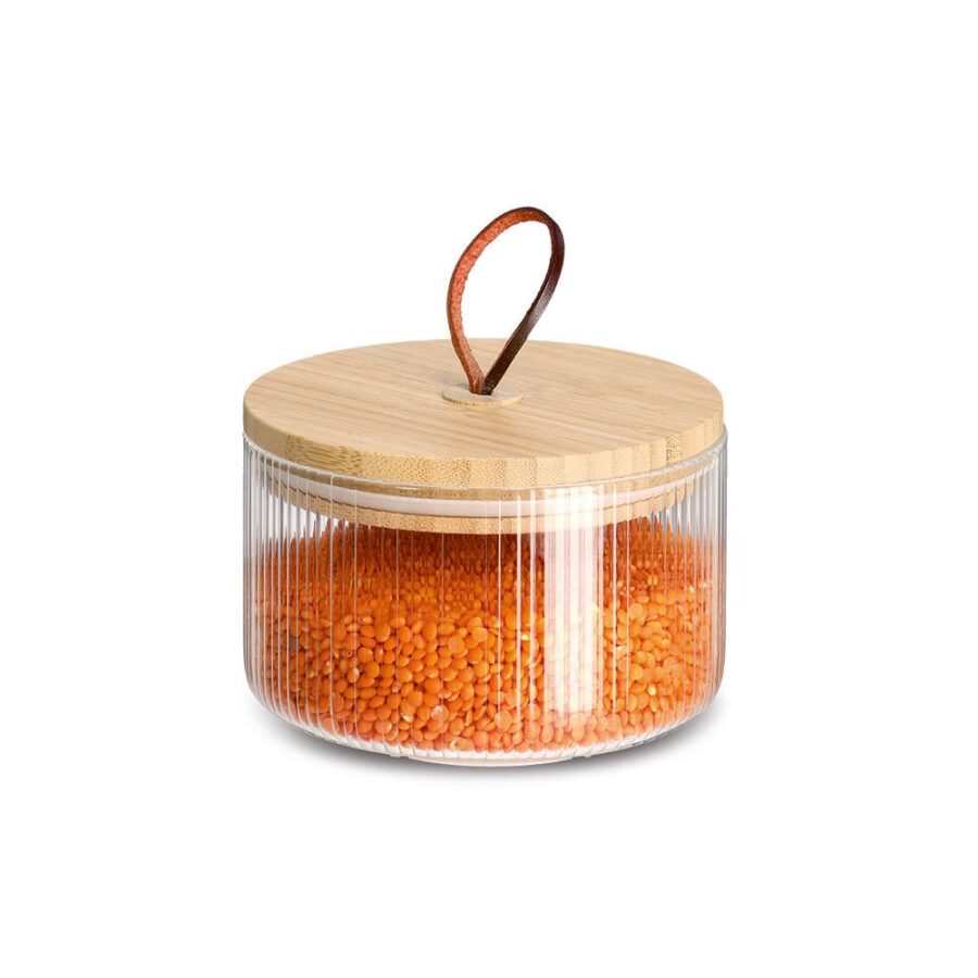 Vorratsglas m. Bambusdeckel, 520 ml – Ansicht 3