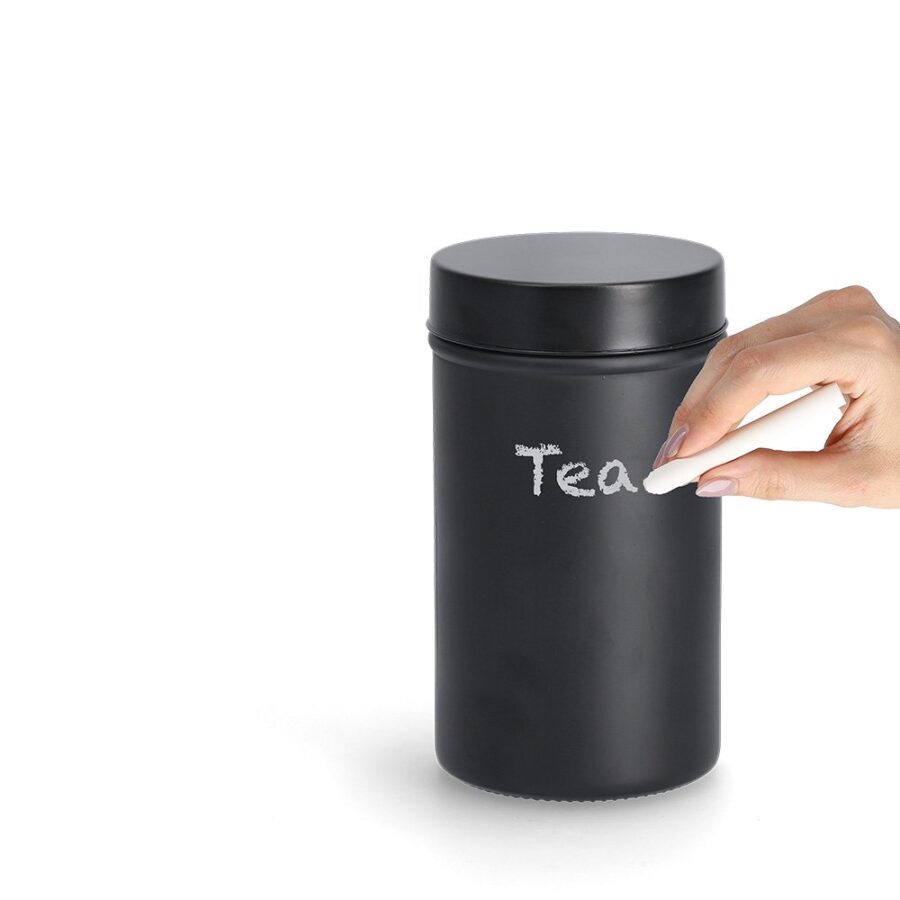 Vorratsglas m. Metalldeckel, 900 ml, schwarz – Ansicht 5