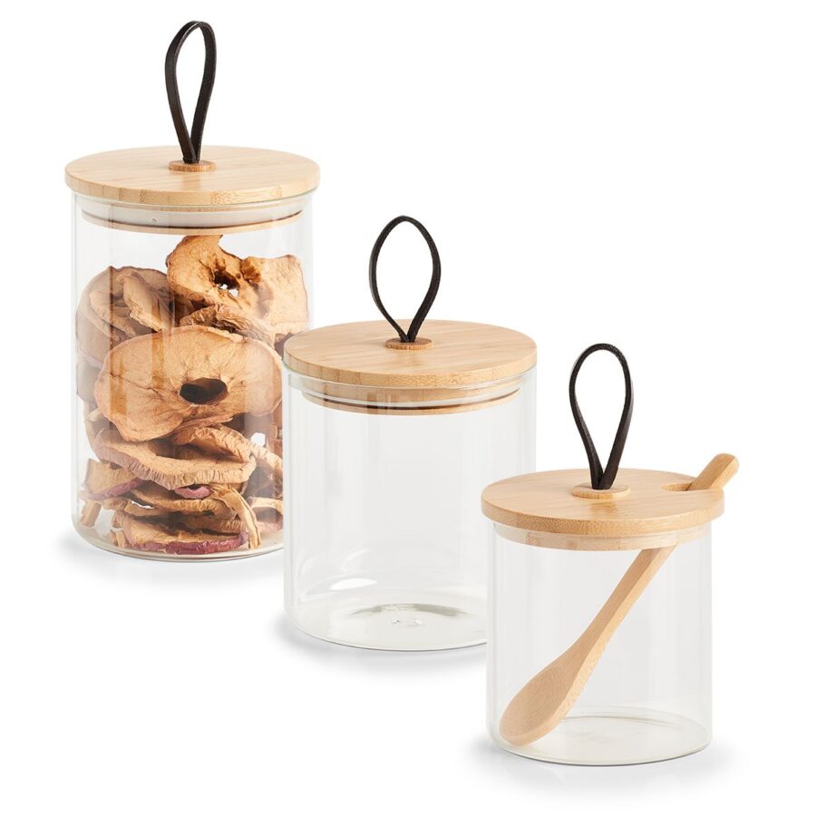 Vorratsglas m. Löffel und Bambusdeckel, 320 ml – Ansicht 3