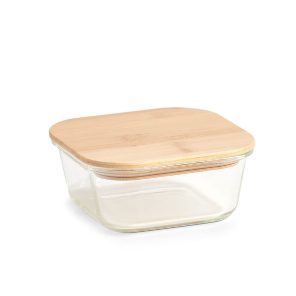 Vorratsbehälter m. Bambusdeckel, 680ml, Glas