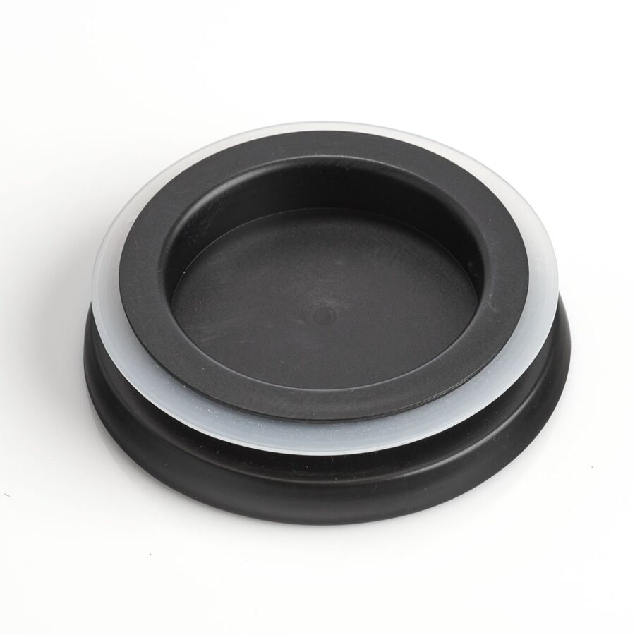 Vorratsglas m. Kunststoffdeckel, 350 ml, schwarz – Ansicht 3