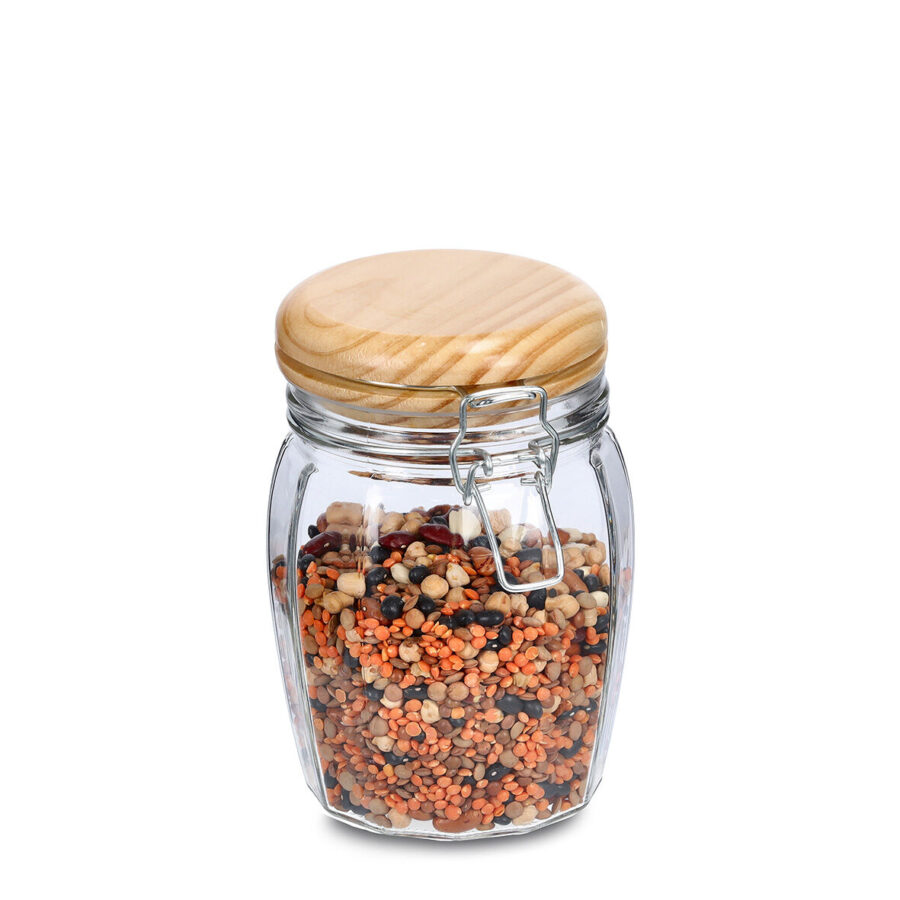 Vorratsglas m. Bügelverschluss, 820 ml, Kiefer – Ansicht 2