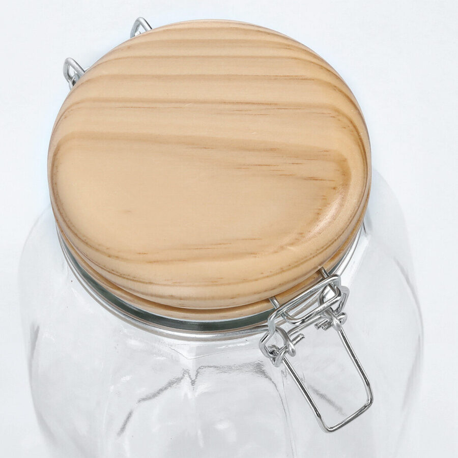 Vorratsglas m. Bügelverschluss, 1200 ml, Kiefer – Ansicht 4