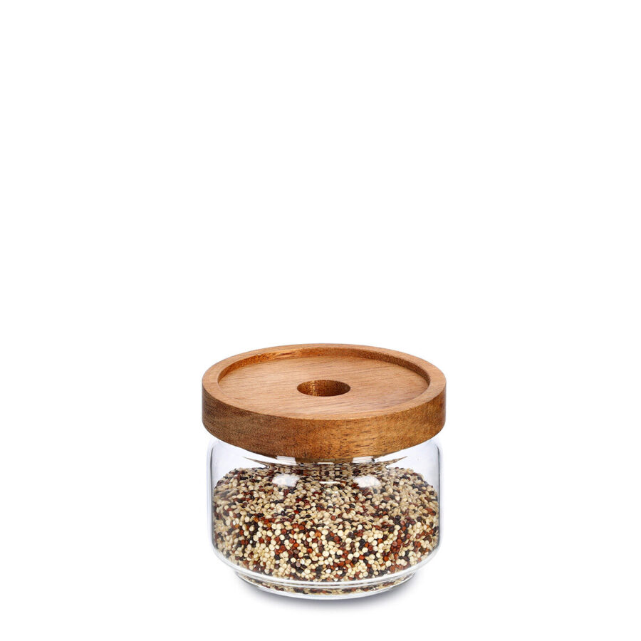 Vorratsglas m. Akaziendeckel, 260 ml – Ansicht 3