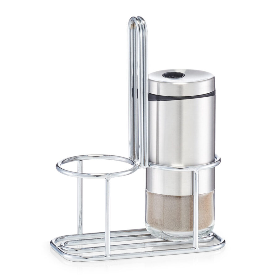 Salz-/Pfefferstreuer-Set, 3-tlg., Glas/Edelstahl/ – Ansicht 6