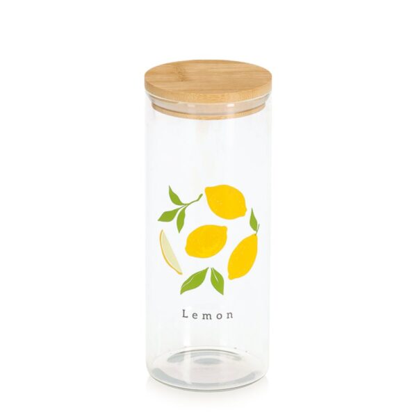 Vorratsglas "Lemon" m. Bambusdeckel, 1150 ml