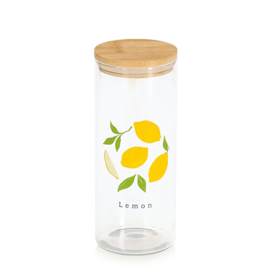 Vorratsglas "Lemon" m. Bambusdeckel, 1150 ml