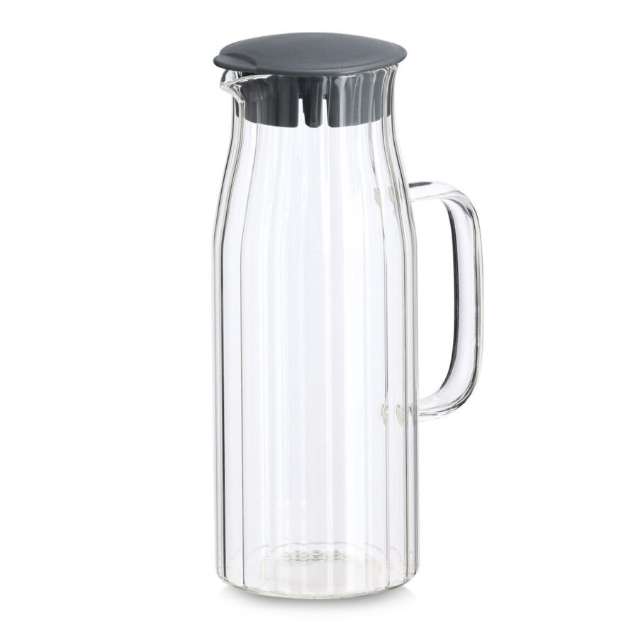 Glaskaraffe mit Kunststoffdeckel, 1000 ml,