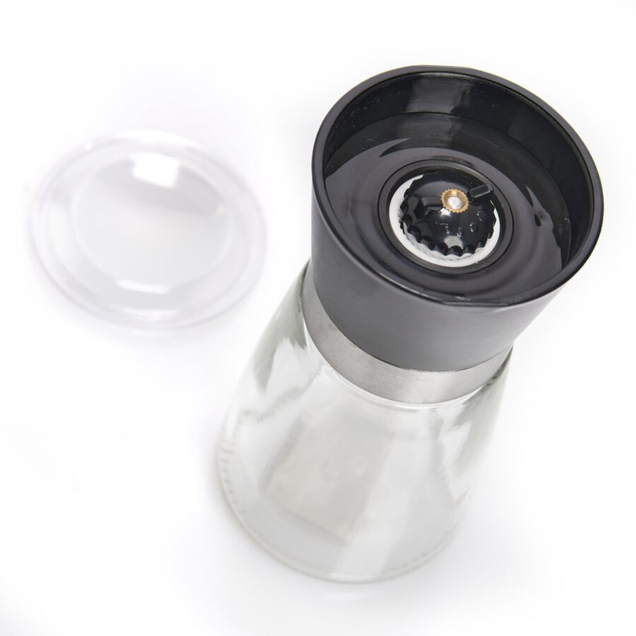 Salz-/Pfeffermühle, Glas/Kunststoff/Edelstahl, – Ansicht 3