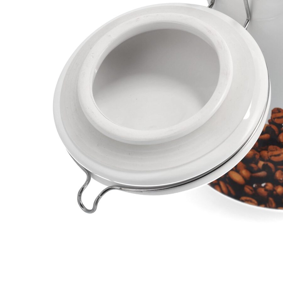 Kaffeedose m. Löffel, Keramik/Metall – Ansicht 3