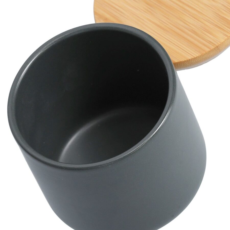Gewürzdose m. Bambusdeckel, 290 ml, Keramik, – Ansicht 2