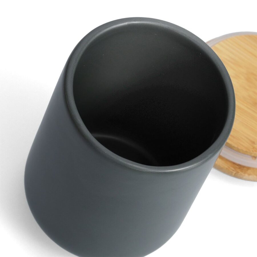 Vorratsdose m. Bambusdeckel, 650 ml, Keramik, – Ansicht 4