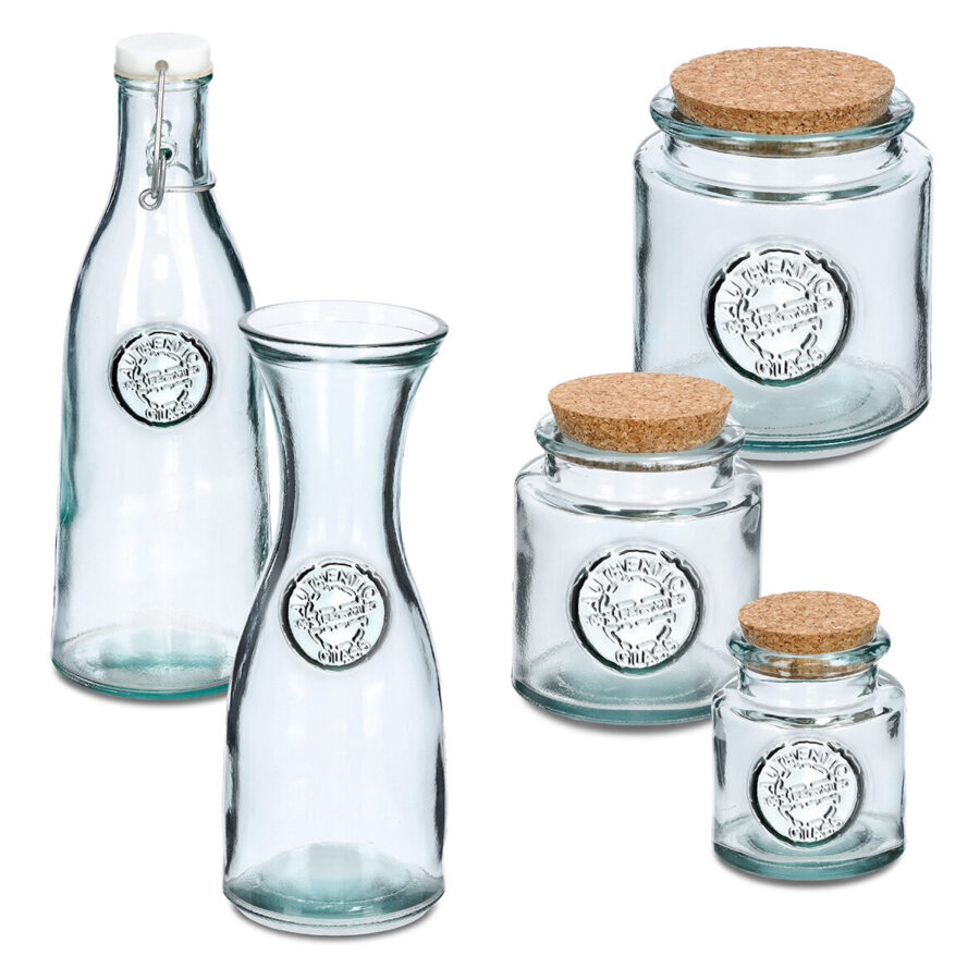 Vorratsdose m. Bambusdeckel, 1150 ml, Keramik, – Ansicht 5