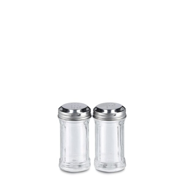 Salz-/ Pfefferstreuer-Set, 2-tlg., Glas/Edelstahl