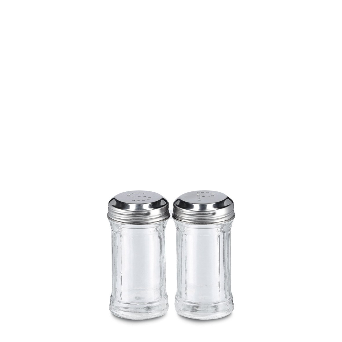 Salz-/ Pfefferstreuer-Set, 2-tlg., Glas/Edelstahl