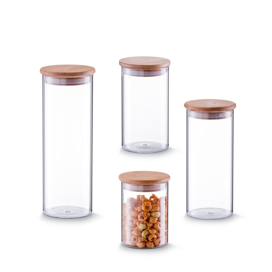 Vorratsglas m. Bambusdeckel, 750 ml – Ansicht 3