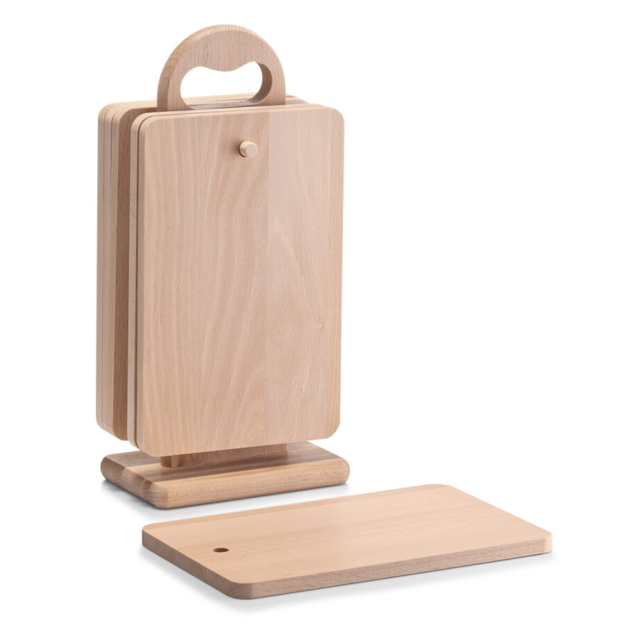 Brettchenständer-Set, 7-tlg., Buche