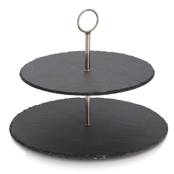 Etagere, Schiefer/Metall