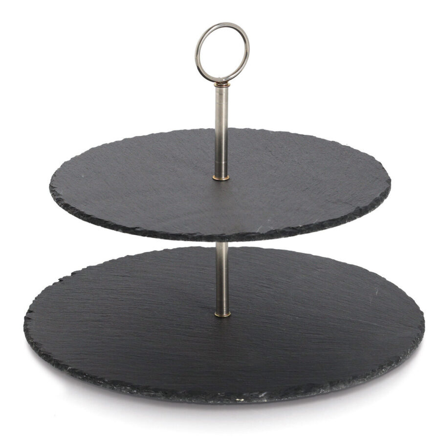 Etagere, Schiefer/Metall