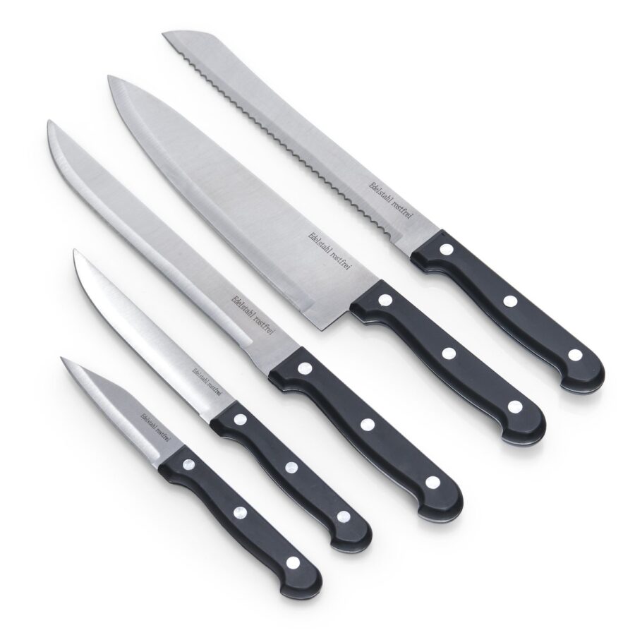 Messerblock-Set, 6-tlg., Kunststoff/Edelstahl, – Ansicht 3