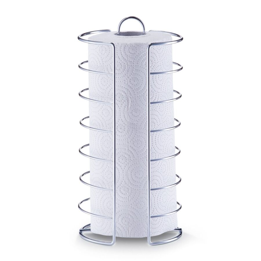 Küchenrollenhalter m. Rolle, Metall verchromt