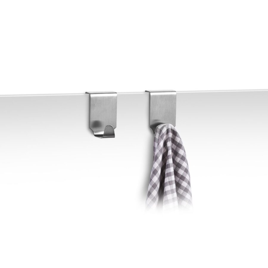 Handtuchhaken-Set f. Schranktür, 2-tlg., Edelstahl
