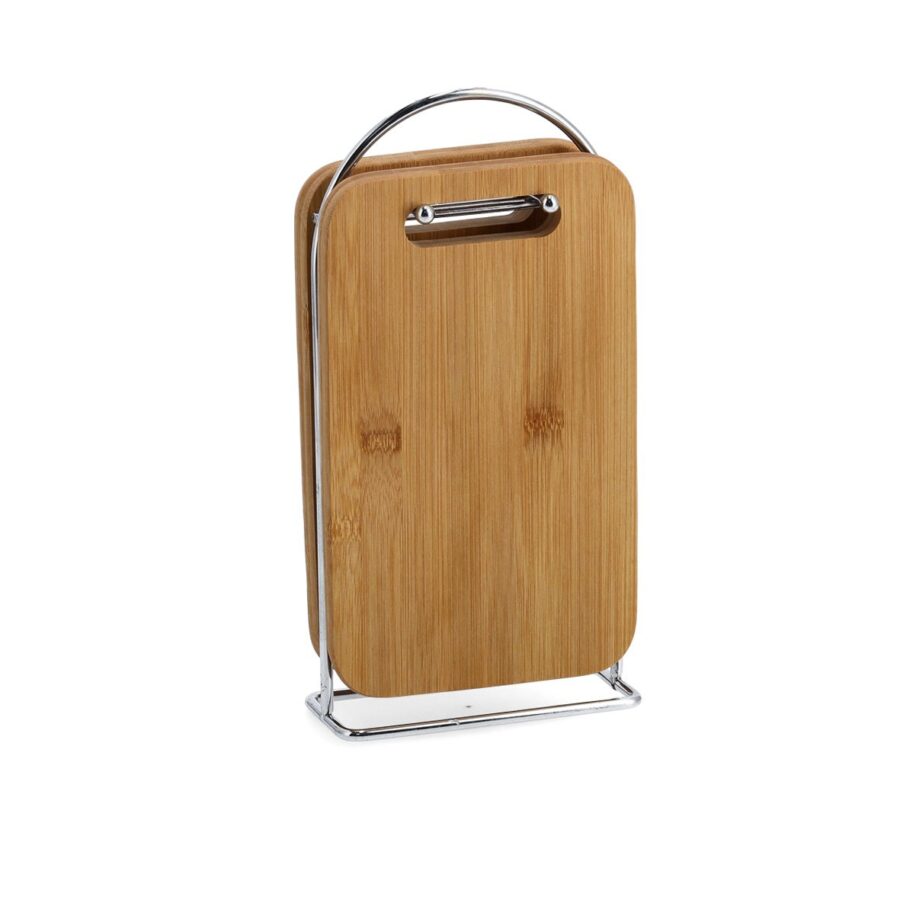 Brettchenständer-Set, 5-tlg., Bambus/Metall – Ansicht 5