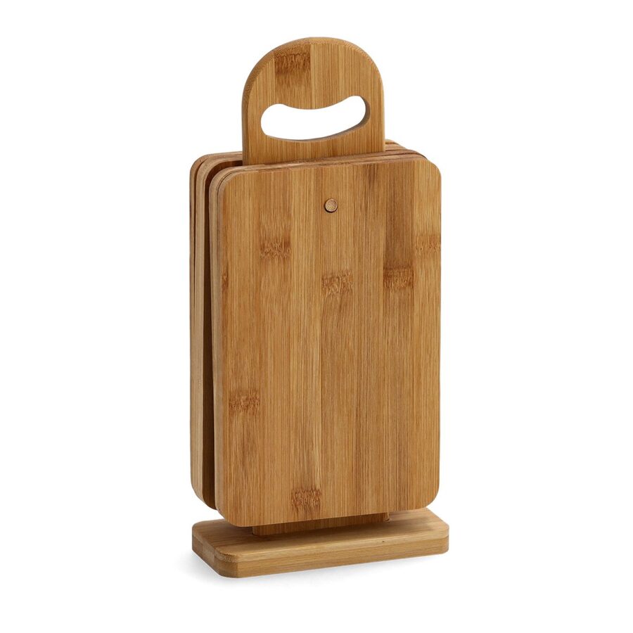 Brettchenständer-Set, 7-tlg., Bambus – Ansicht 5