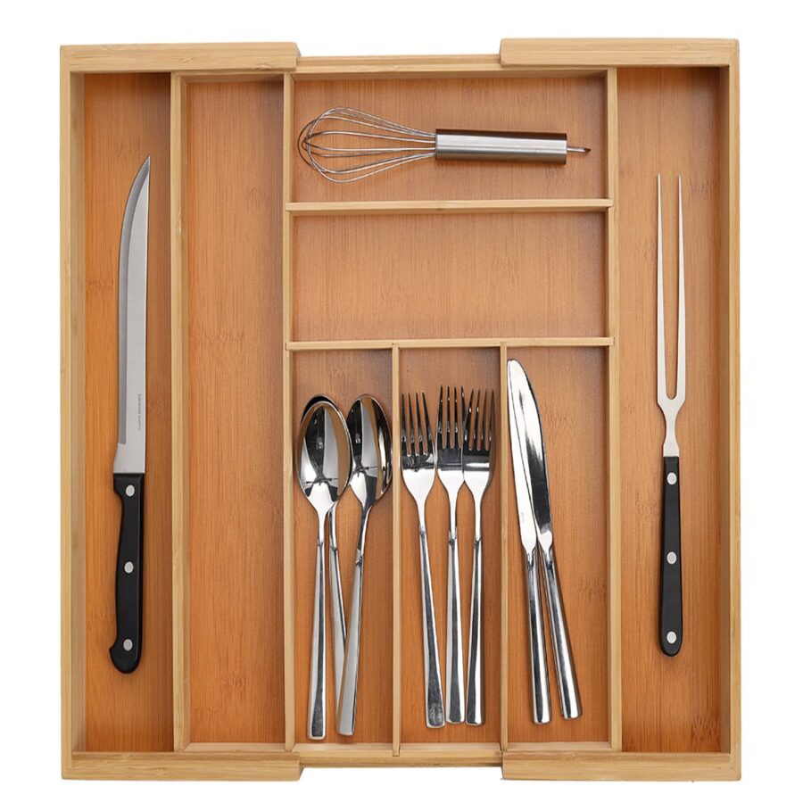 Besteckkasten, ausziehbar, Bambus/MDF – Ansicht 3